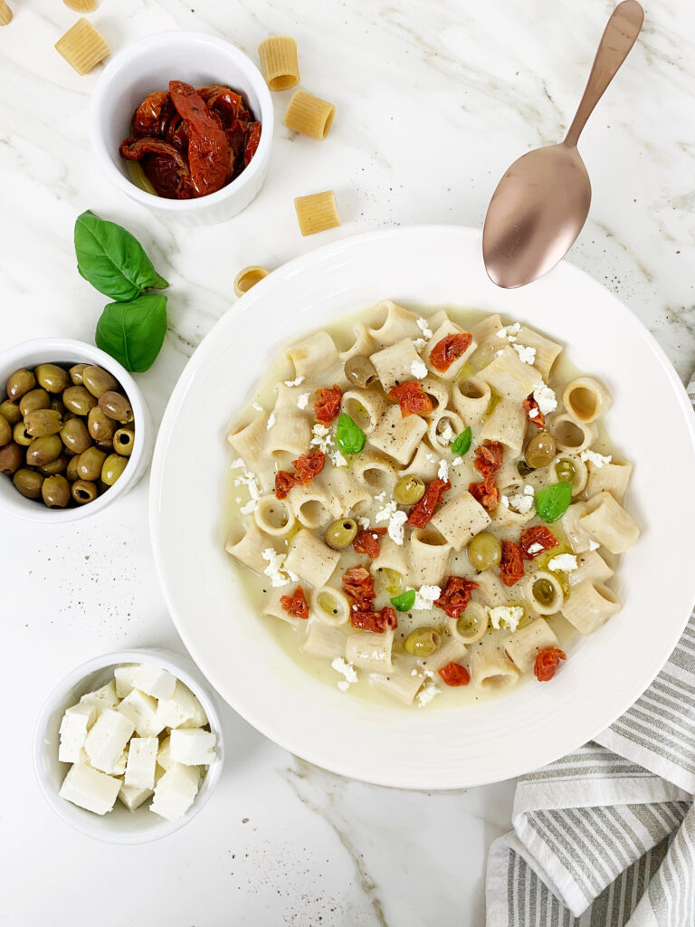 Vellutata di patate e porri con mezzi paccheri integrali